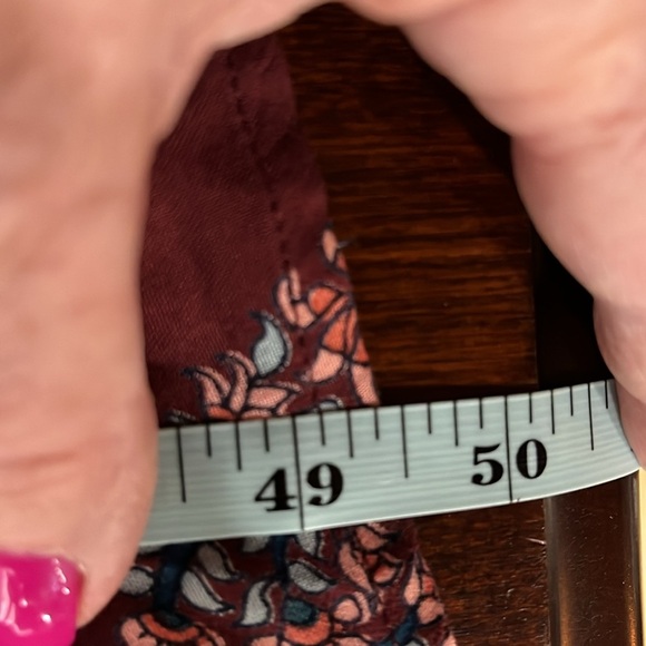 Earthbound Trading Co Womens Dress M Burgundy/Blue Maxi Paisley Print Cottage - Picture 13 of 14